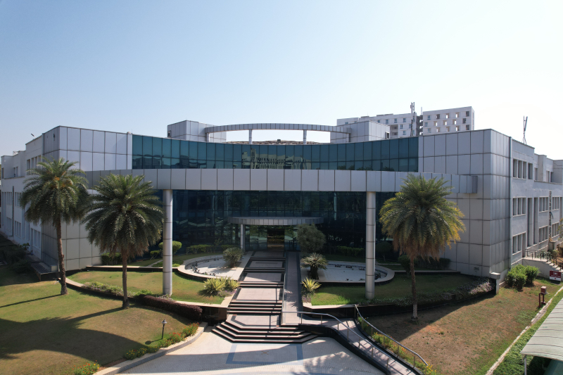 Campus setting for research, teaching, and student collaboration.